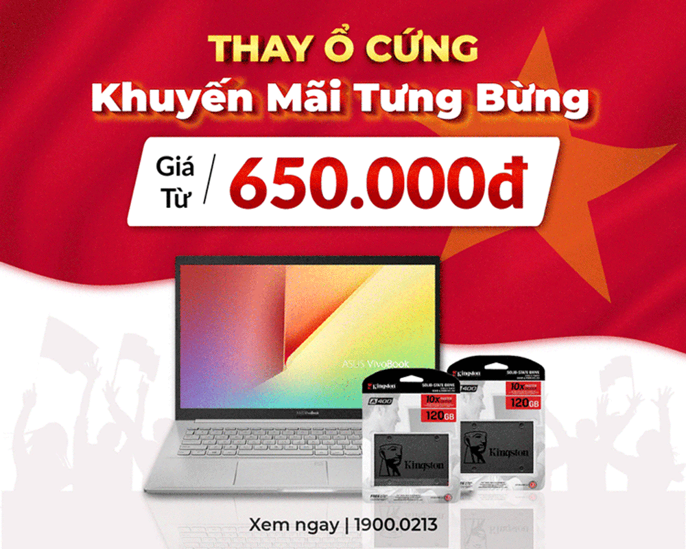 Trung tâm có dịch vụ thay ổ cứng laptop với giá từ 650.000 đồng