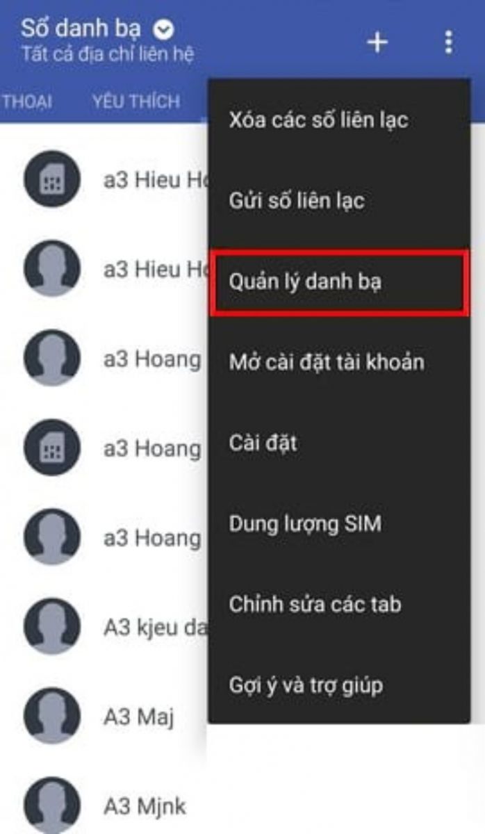 danh bạ từ máy sang sim