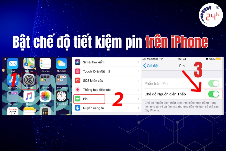 Bật chế độ tiết kiệm pin trên iPhone