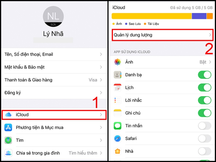 dung luong icloud
