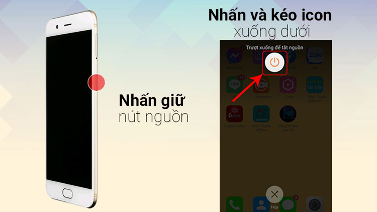 Cach tat nguon dien thoai Oppo