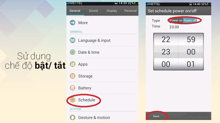 Cach tat nguon Oppo voi che do bat tat