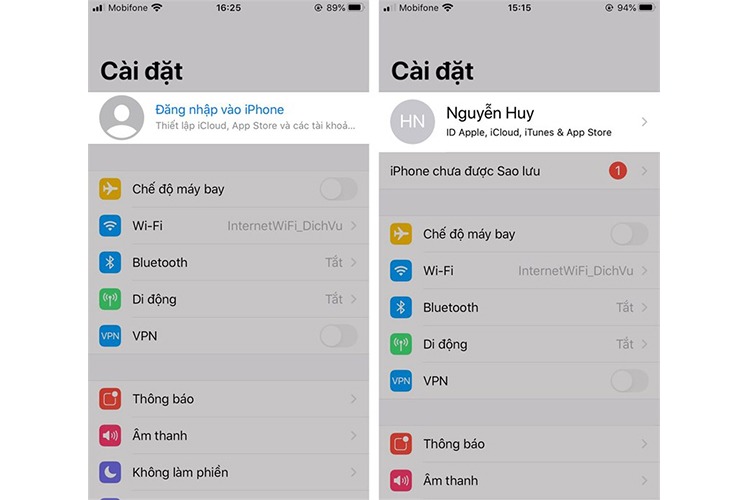 đăng nhập icloud