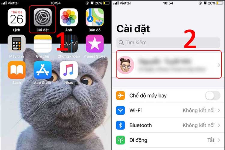 Bật sao lưu iCloud