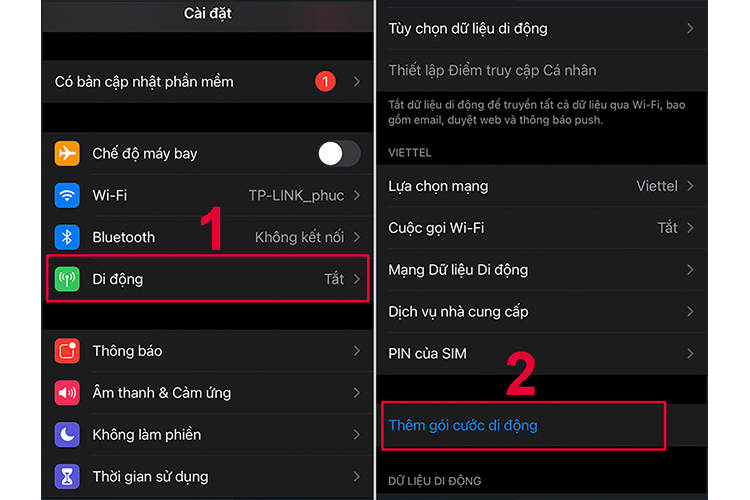 cài đặt eSIM trên iPhone