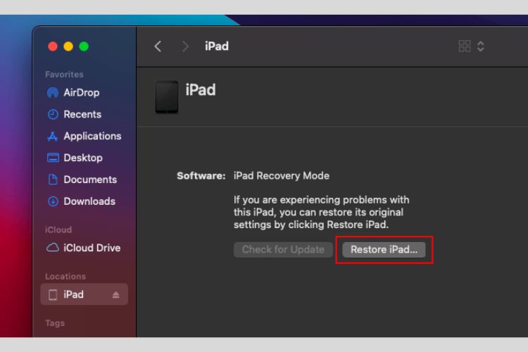 khắc phục ipad không lên màn hình8
