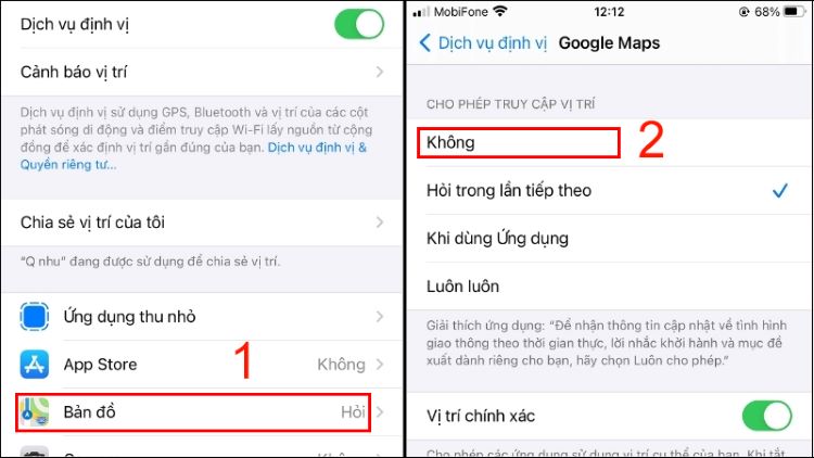 Tắt những tính năng không cần thiết