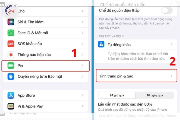 iPhone sập nguồn sạc bao lâu thì lên