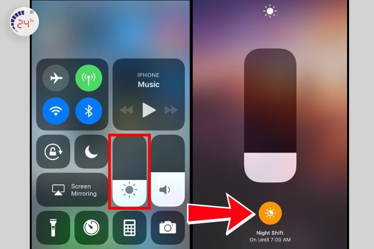 iPhone tự giảm độ sáng khi nóng máy