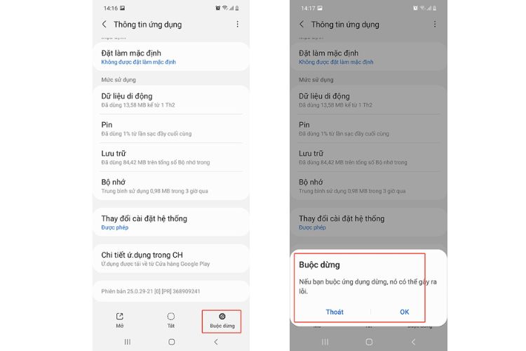 Bước 3 và bước 4 trong phương pháp khởi động lại CH Play