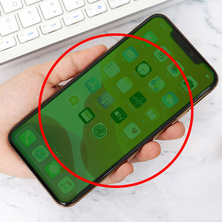 màn hình iPhone 11 Pro Max bị vàng