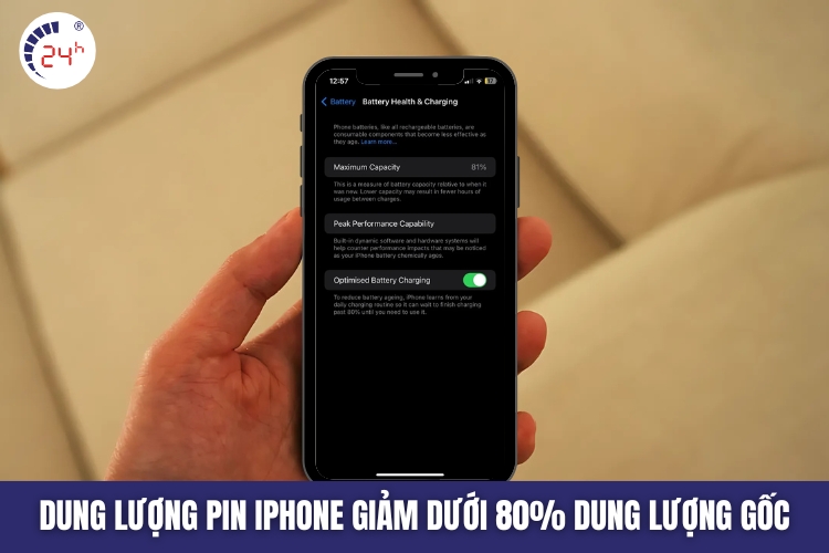 Pin iPhone dưới 80% có sao không