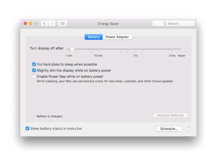 Sau khi kiểm tra số lần sạc MacBook, bạn có thể lựa chọn cách làm mờ màn hình để kéo dài tuổi thọ của pin