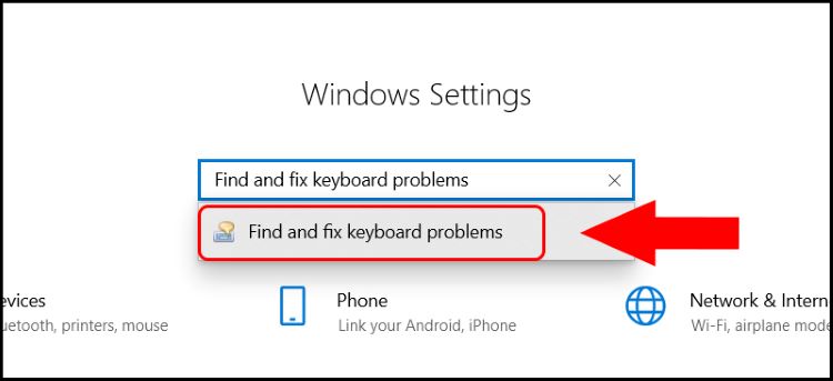 Dùng Hardware Troubleshooter