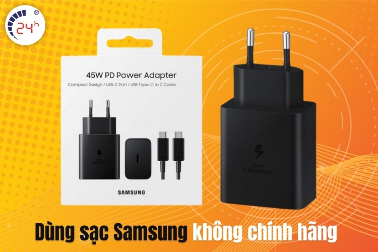  Dùng sạc Samsung không chính hãng có gây ra lỗi hiển thị phần trăm pin