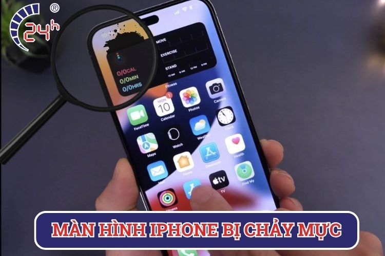 màn hình iphone bị chảy mực