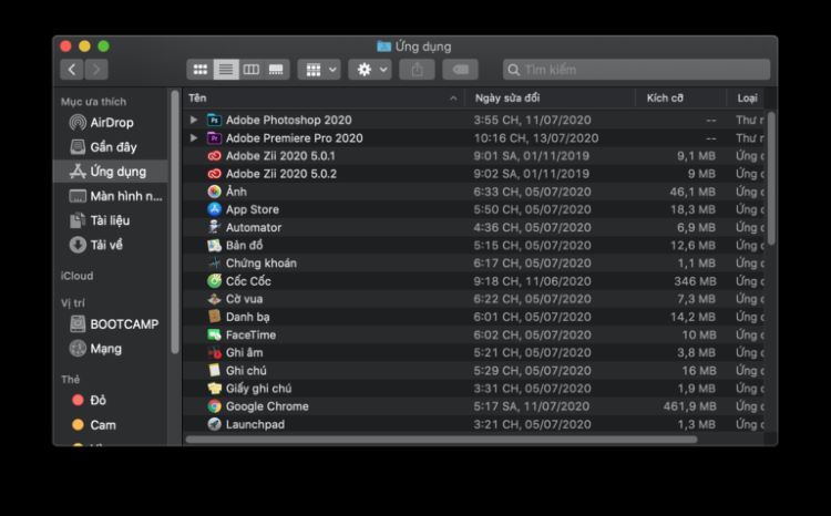 Công cụ tìm kiếm Finder