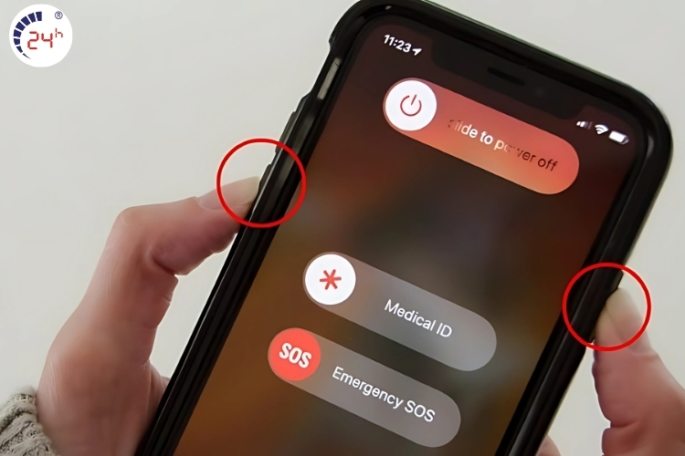 Khởi động lại thiết bị iPhone