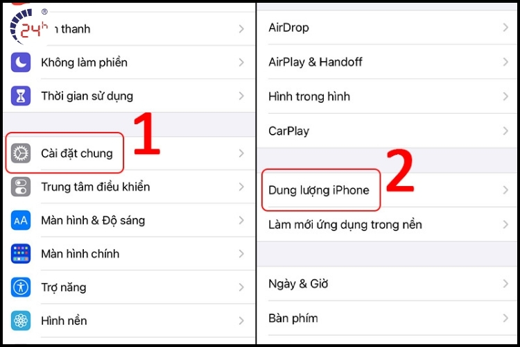 Xóa ứng dụng không dùng bước 1