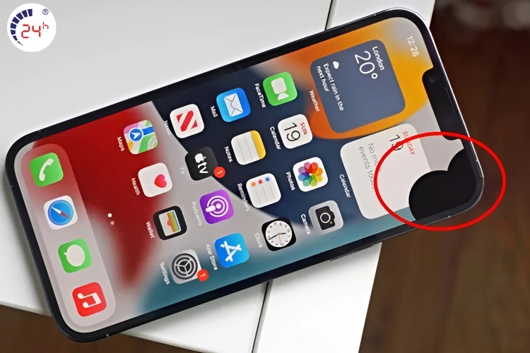 Màn hình điện thoại iPhone bị chảy mực