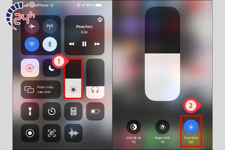 cách khắc phục màn hình iphone bị vàng xung quanh