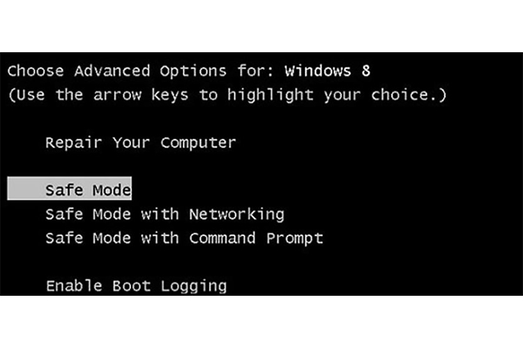 Vào chế độ Safe Mode.