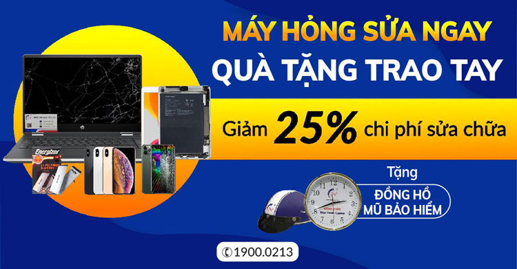 máy hỏng sửa ngay, quà tặng trao tay