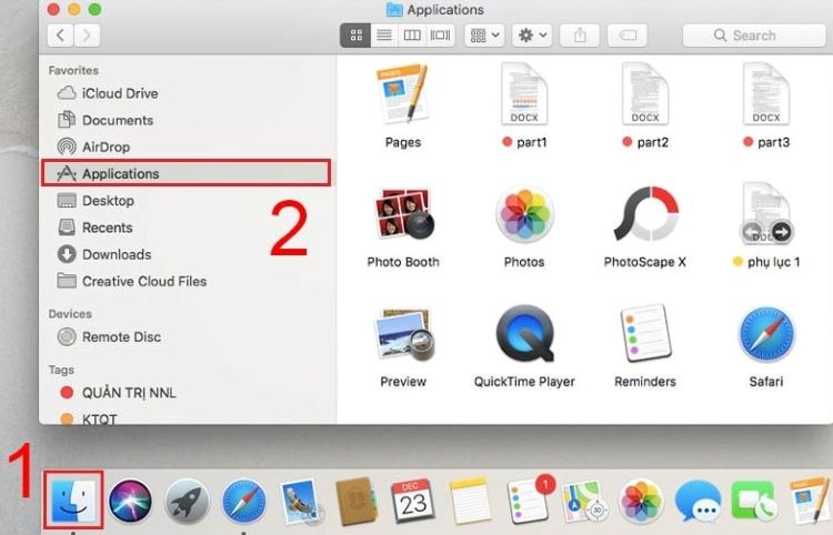 Bước đầu tiên để mở camera trên MacBook