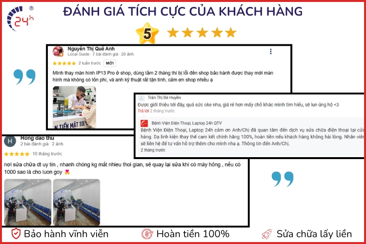 Đánh giá tích cực của khách hàng