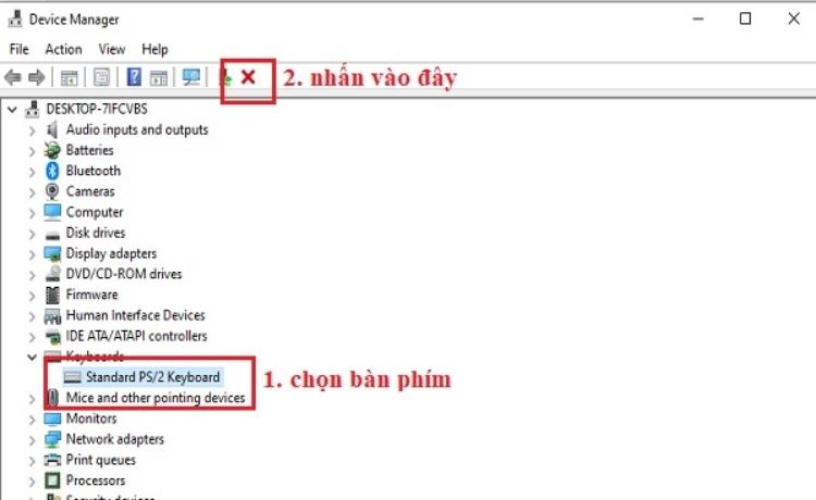 reset bàn phím 