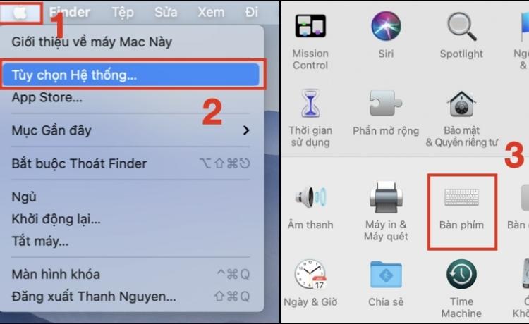 cách cài đặt lại bàn phím máy tính bước 1