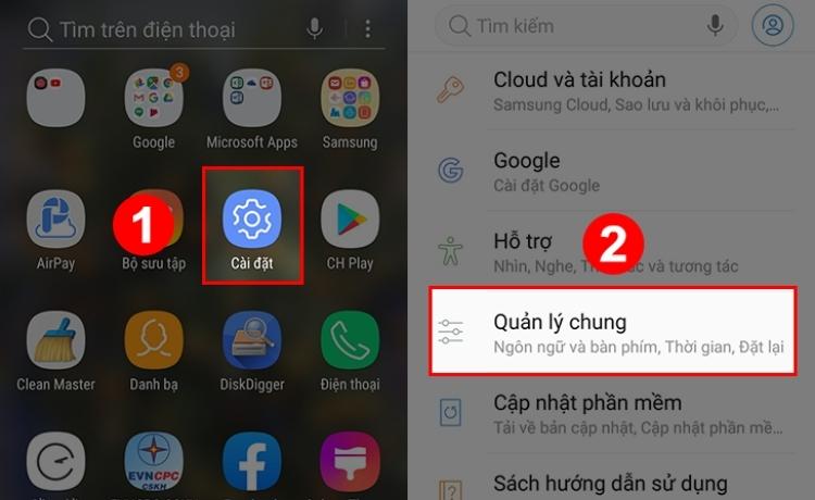 cách cài đặt lại bàn phím laptop bước 1