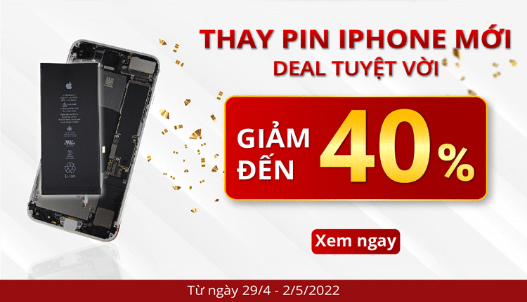 Dịch vụ thay pin iPhone giảm đến 40%
