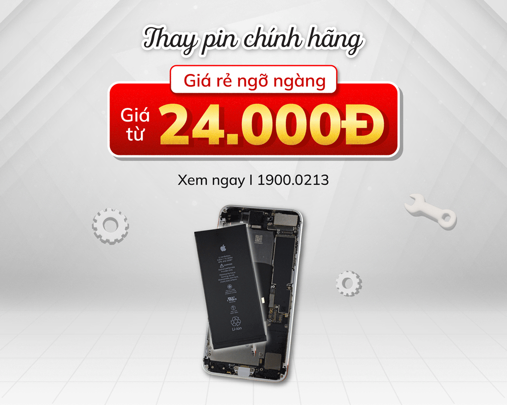 Khách hàng có thể thay pin iPhone với giá từ 24.000 đồng