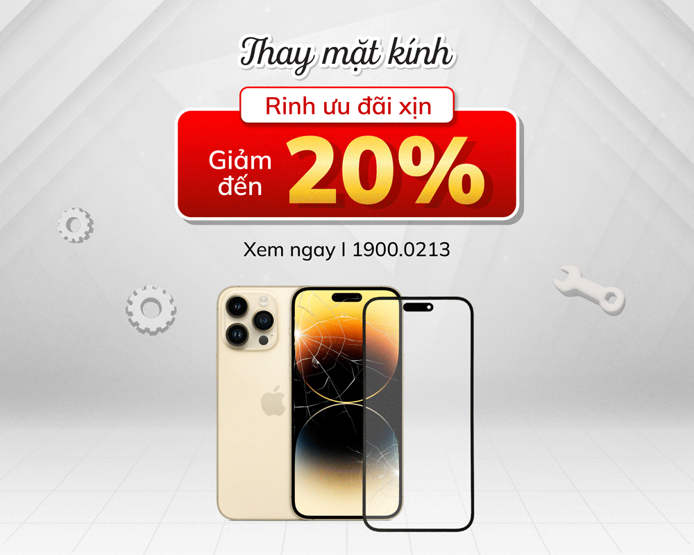 Giảm đến 20% chi phí thay mặt kính iPhone
