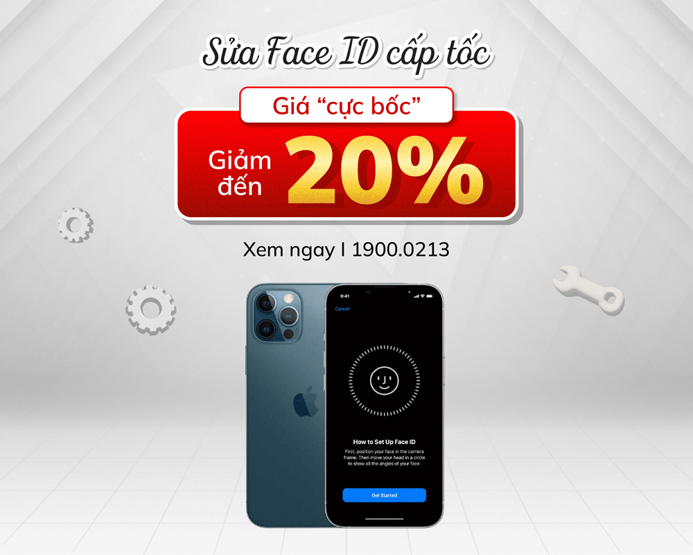 Khách sẽ được giảm đến 20% chi phí sửa lỗi Face ID