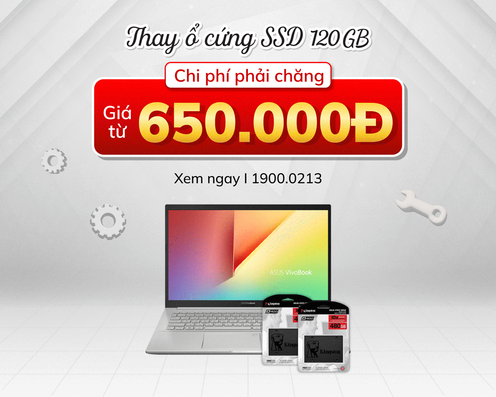 Thay ổ cứng laptop với giá từ 650.000 đồng