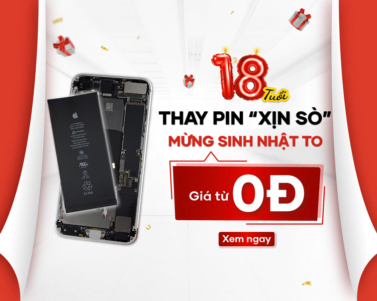 Trung tâm hỗ trợ thay pin iPhone với giá từ 0 đồng