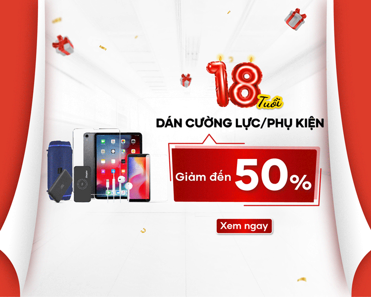 Khách hàng sẽ được giảm đến 50% chi phí dán cường lực hoặc mua phụ kiện tại trung tâm