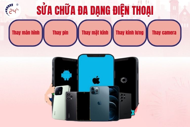 Sửa chữa đa dạng dịch vụ cho đa dạng dòng điện thoại