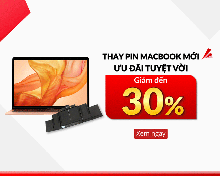 Khách hàng còn được hỗ trợ thay pin MacBook với giá cả phải chăng