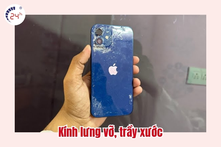 Kính lưng vỡ, trầy xước