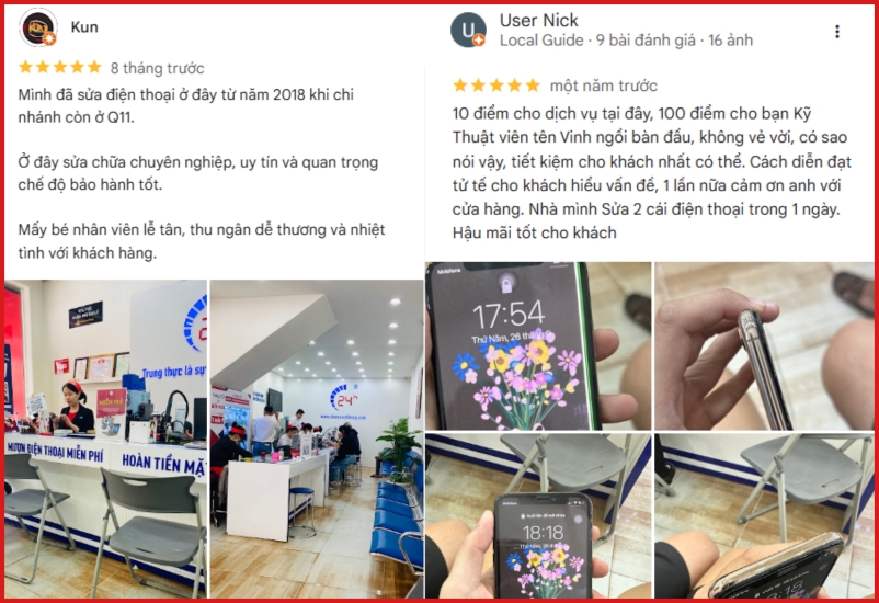 Đánh giá của khách hàng khi sửa chữa iPhone 12 Series tại chamsocdidong.com