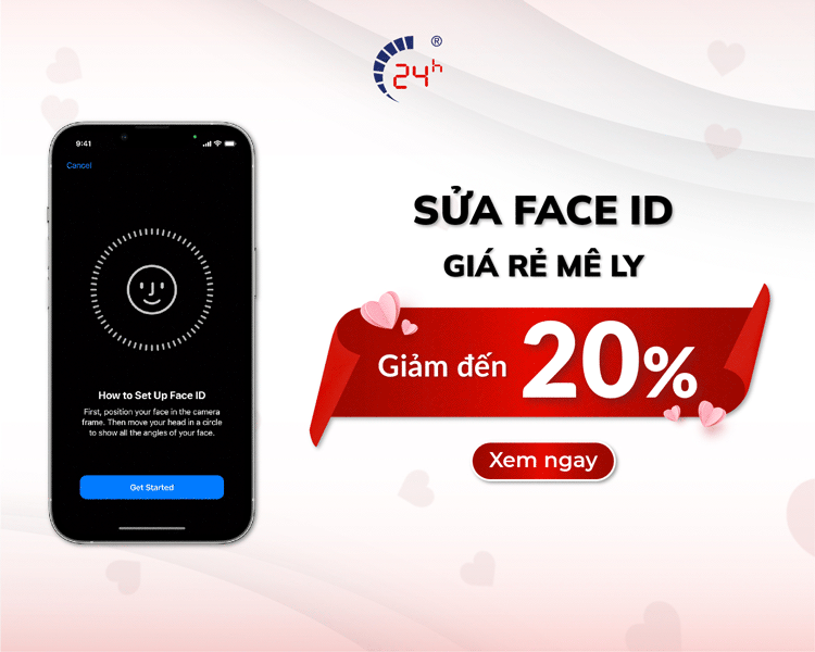 Khách hàng sẽ được giảm đến 20% khi sửa lỗi Face ID tại trung tâm
