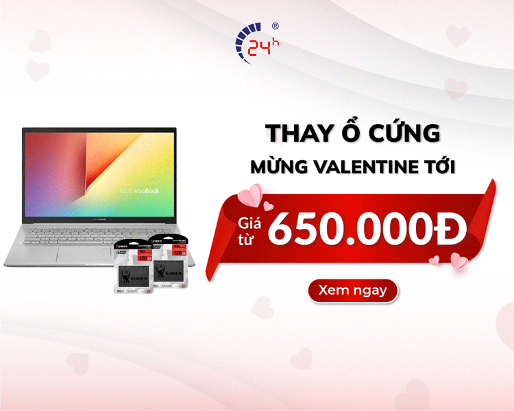 Khách có thể lựa chọn dịch vụ thay ổ cứng SSD với giá từ 650.000 đồng
