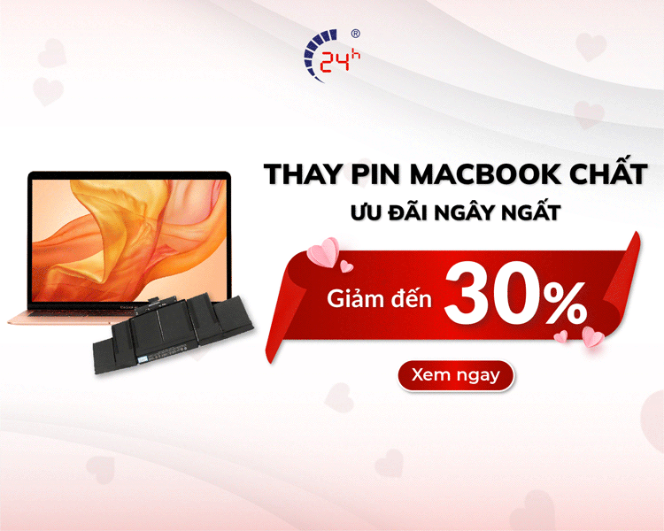 Trung tâm giảm đến 30% khi khách lựa chọn dịch vụ thay pin MacBook