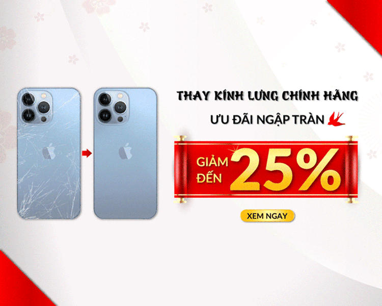 Khách hàng sẽ được giảm giá khi thay kính lưng iPhone