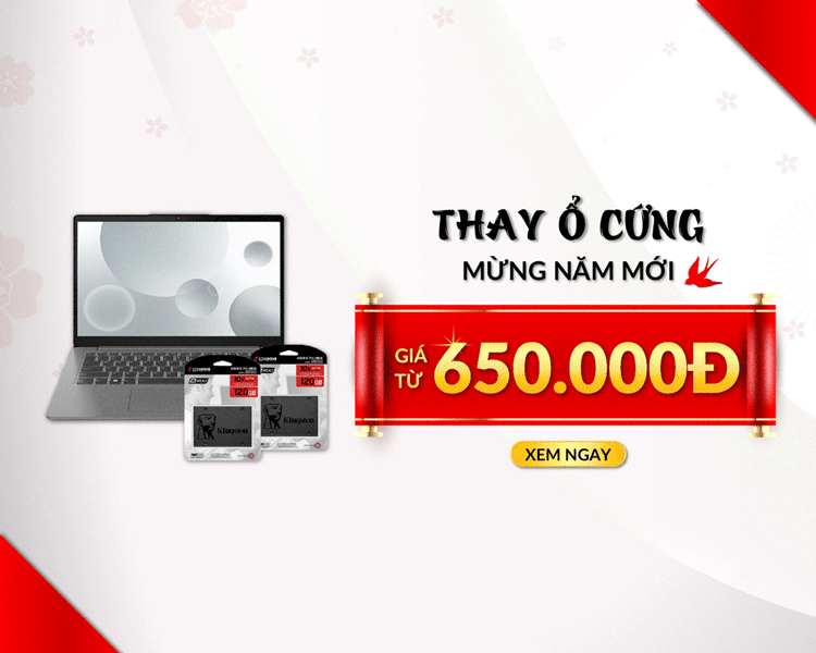 Khách được hỗ trợ thay ổ cứng với giá cực phải chăng