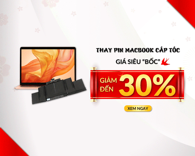 Trung tâm sẽ giảm giá khi khách lựa chọn dịch vụ thay pin MacBook