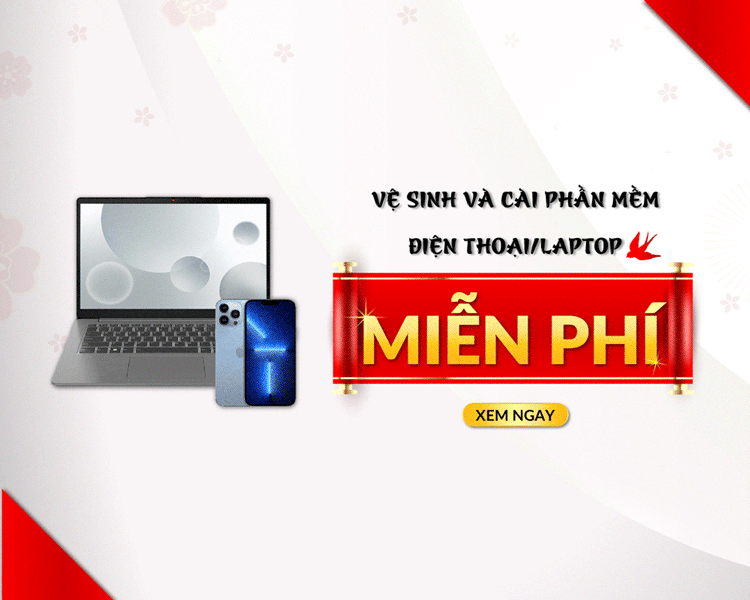 Khách hàng được hỗ trợ vệ sinh và cài phần mềm điện thoại/laptop tại trung tâm